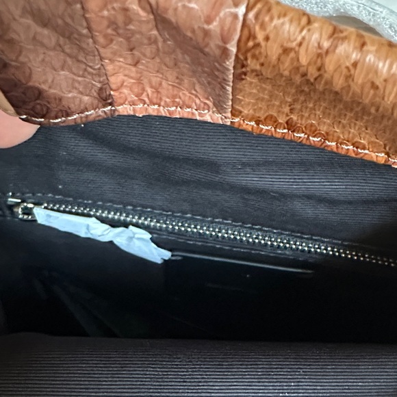 All Saints Tan and Brown Leather Messenger Bag - Picture 9 of 15